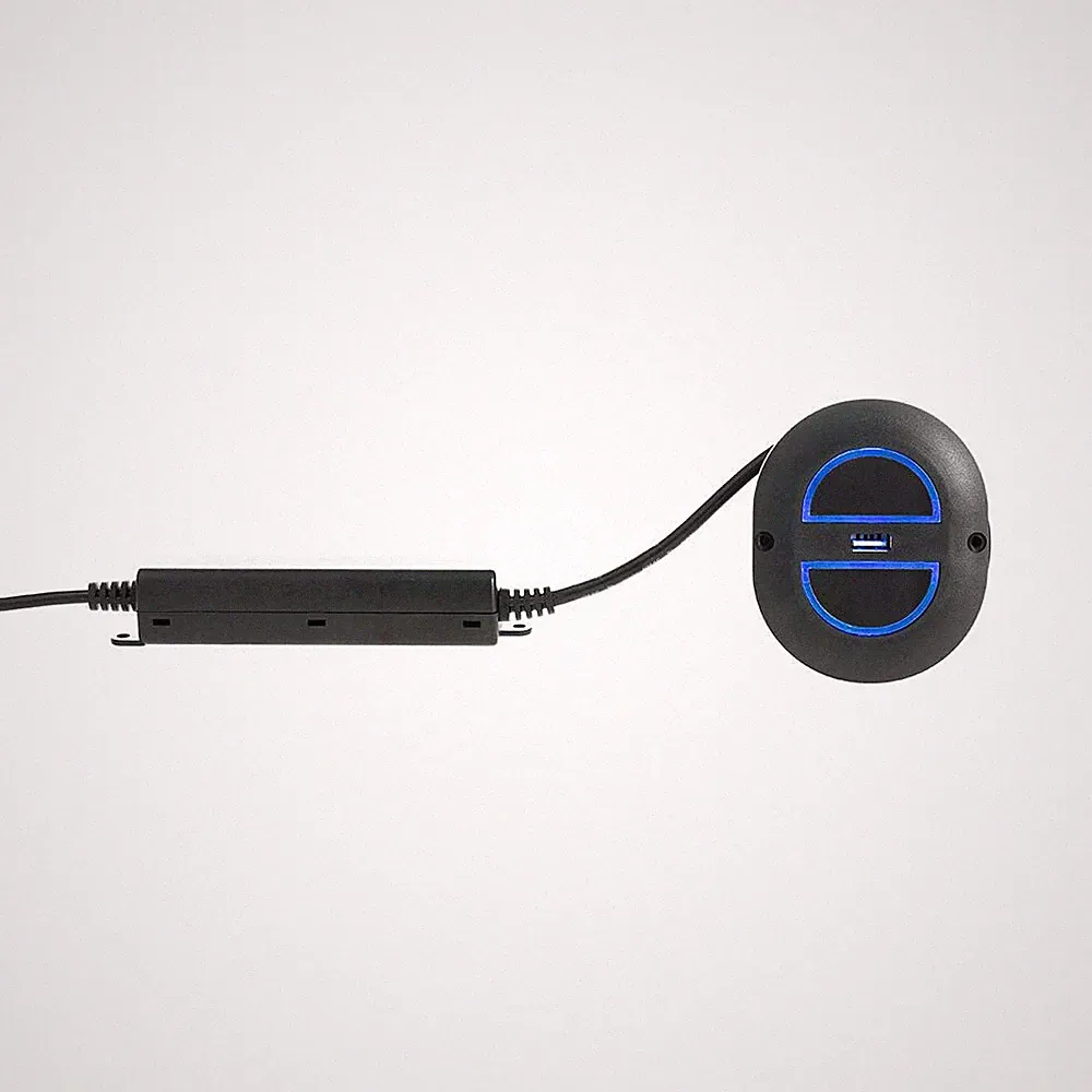 Oval 2 Button 5 Pin Power Recliner Lift Chairs Switch Hand Control USB Bluelight